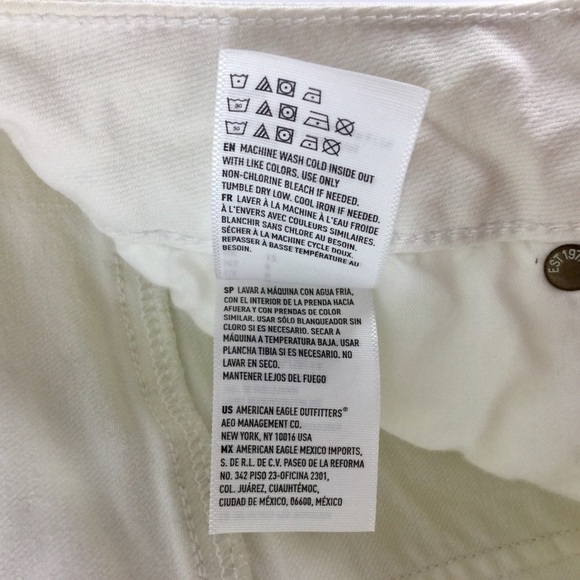 AMERICAN Eagle Midi Super Stretch Shorts White - Picture 12 of 12